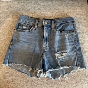 Levi's Light Blue Distressed Jean Shorts